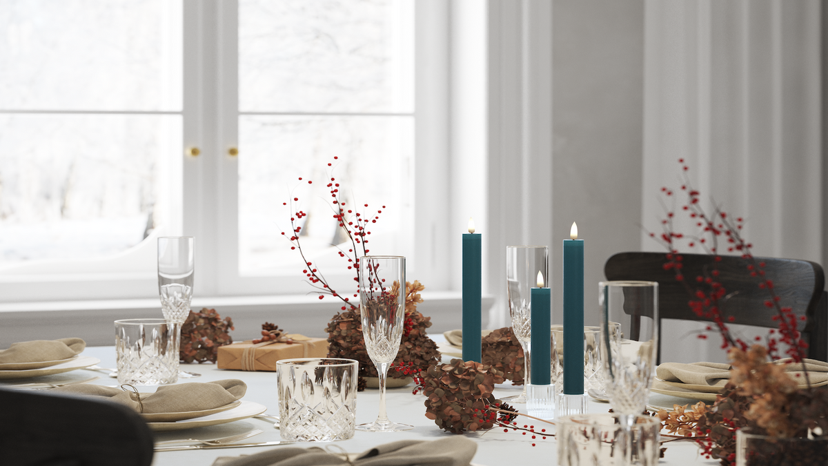 GUIDATO Candela da candelabro Con fiamma a LED realistica
