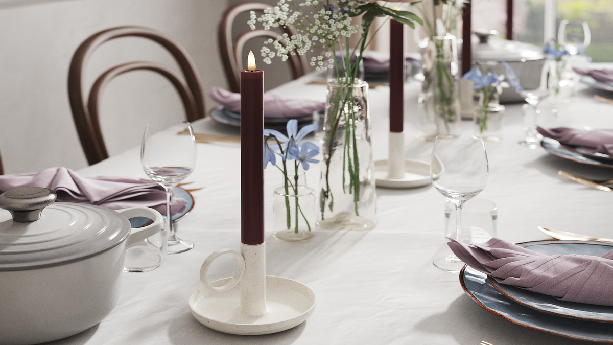 LED realistico Candela da candelabro Con design wetlook ™
