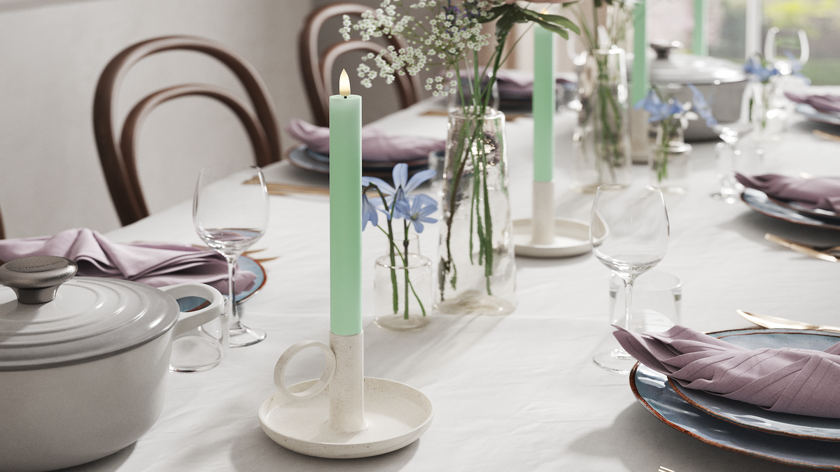 LED realistico Candela da candelabro Con design wetlook ™