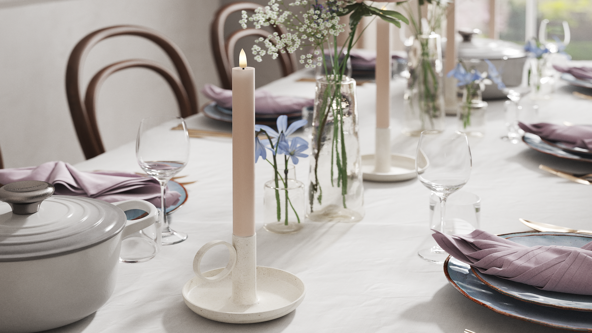 LED realistico Candela da candelabro Con design wetlook ™