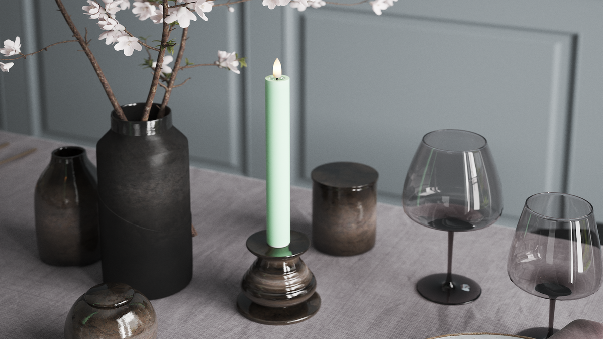 GUIDATO Candela da candelabro Con fiamma a LED realistica