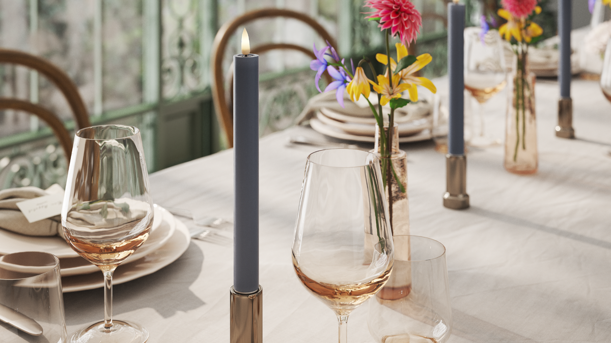 LED realistico Candela da candelabro Con design wetlook ™
