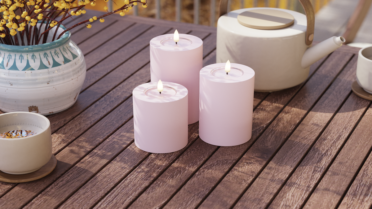 Luci da esterno a LED Candela a pilastro Con fiamma a LED realistica