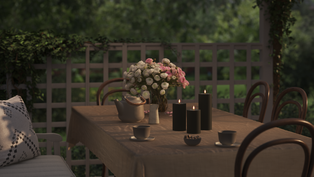 Luci da esterno a LED Candela a pilastro Con fiamma a LED realistica