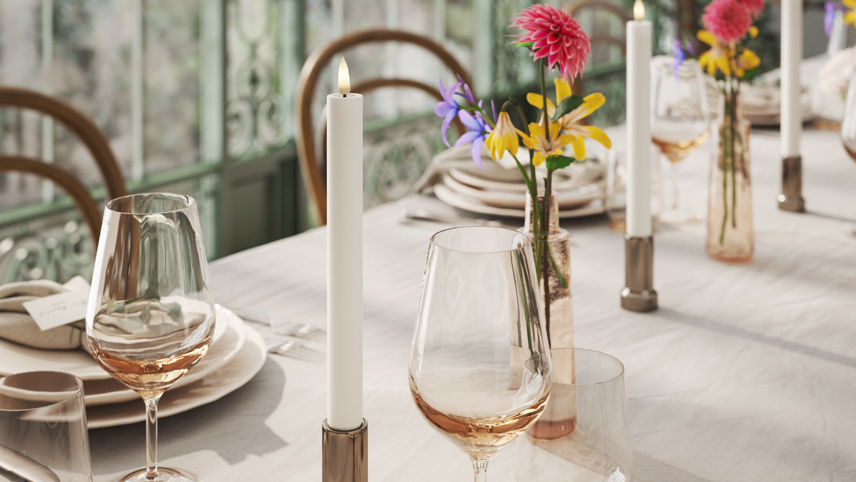 Naturlig tro LED Kronelys med Wetlook ™ Design