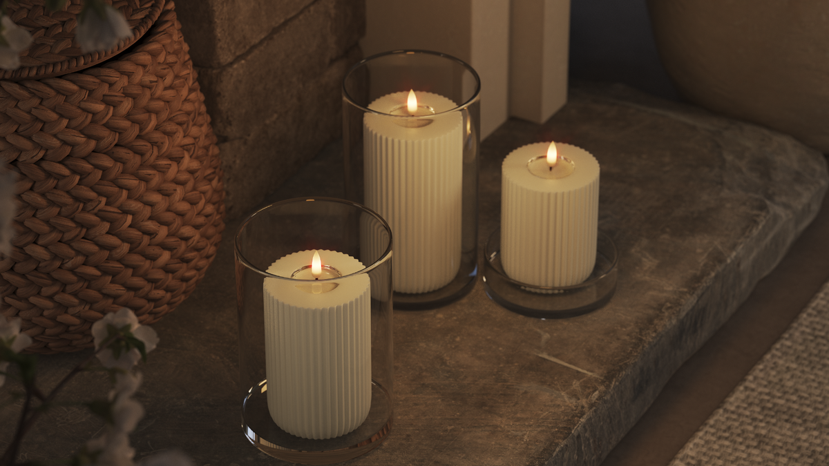 LED Form med naturtro LED flamme