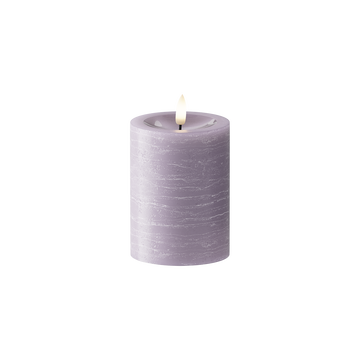 LED Candela a pilastro Ø7,5x10 cm Lavanda