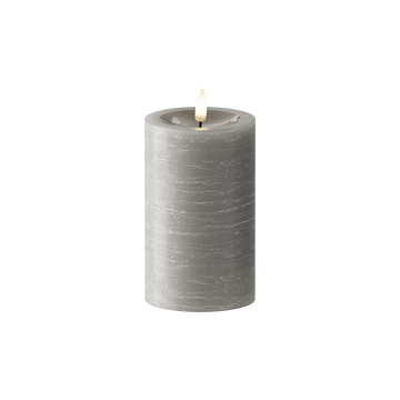LED Candela a pilastro Ø7,5x12,5 cm Grigio