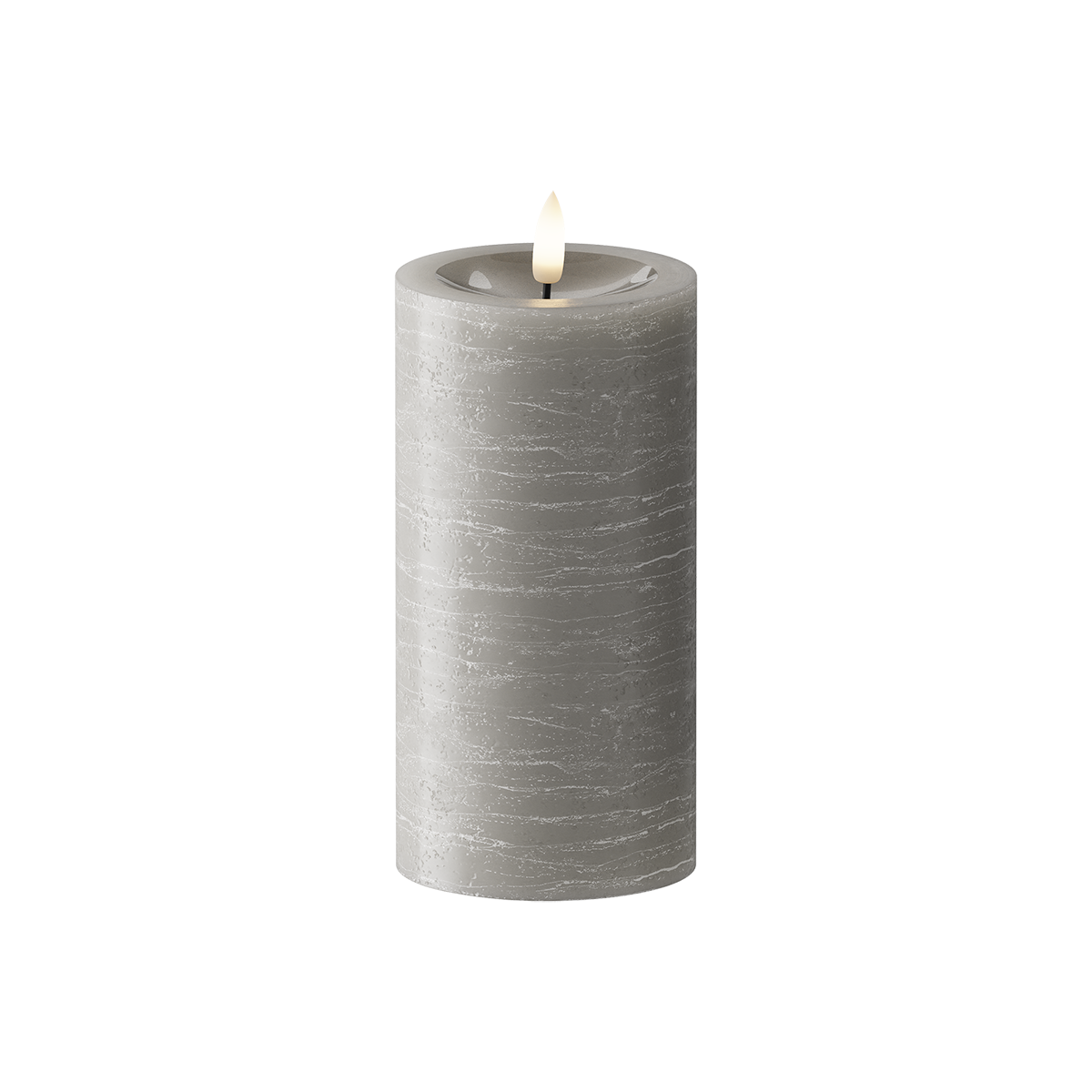 LED Candela a pilastro Ø7,5x15 cm Grigio