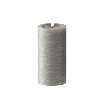 LED Candela a pilastro Ø7,5x15 cm Grigio