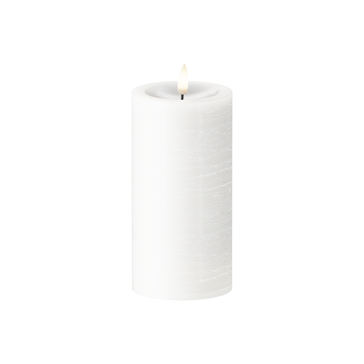 LEDs Vela pilar Ø 7,5 x 15 cm Branco