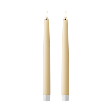 LED Kronlys 2 stk, Ø 2,2 x 25 cm Lys Karamell