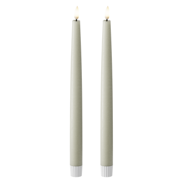 LED Kronljus 2 st, Ø 2,2 x 29 cm Salviagrön