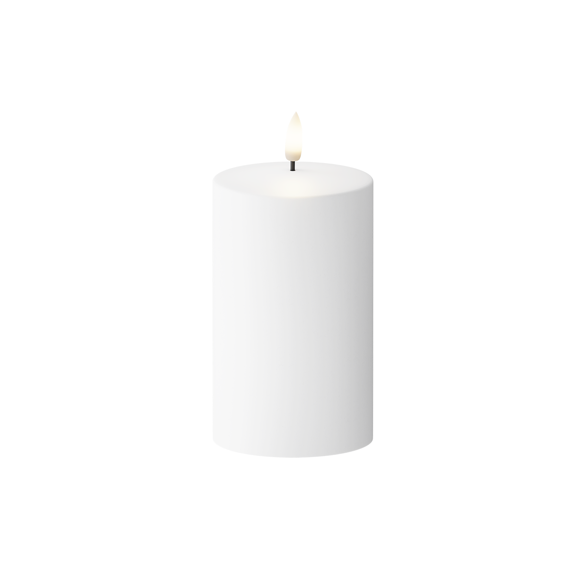 LED solare per esterni Candela a pilastro Ø7,5x12,5 cm Bianco