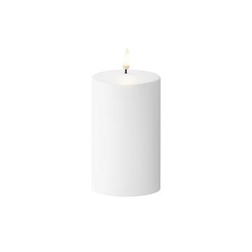 LED solare per esterni Candela a pilastro Ø7,5x12,5 cm Bianco