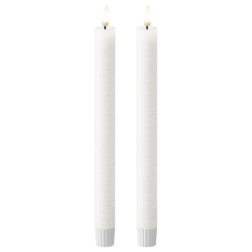 LED Kronelys WetLook Ø 2,2 x 24,5 cm Hvit