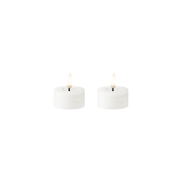 LED Candela tealight WetLook 2 pezzi, Ø 4,5 x 2,5 cm Bianco