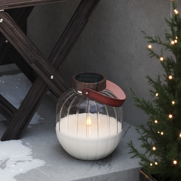 Deluxe Homeart LED Glas Lanterne 20cm LED lanterner 1