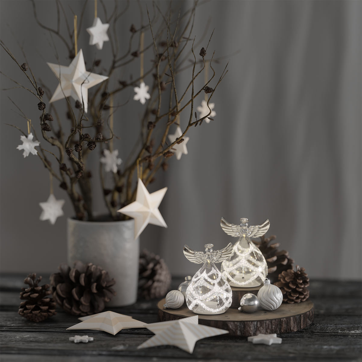 Deluxe Homeart Angeli in vetro 2 pz 1