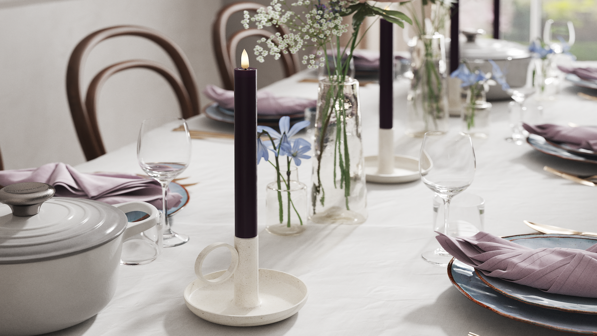 LED realistico Candela da candelabro Con design wetlook ™