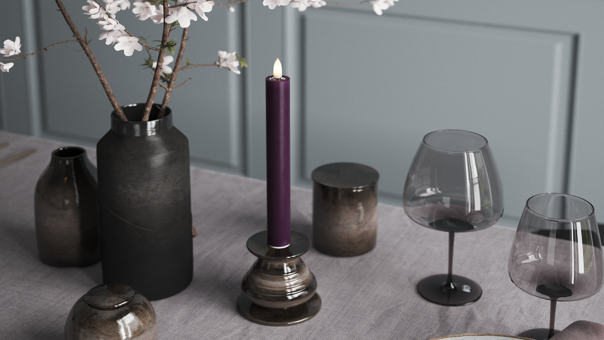 GUIDATO Candela da candelabro Con fiamma a LED realistica