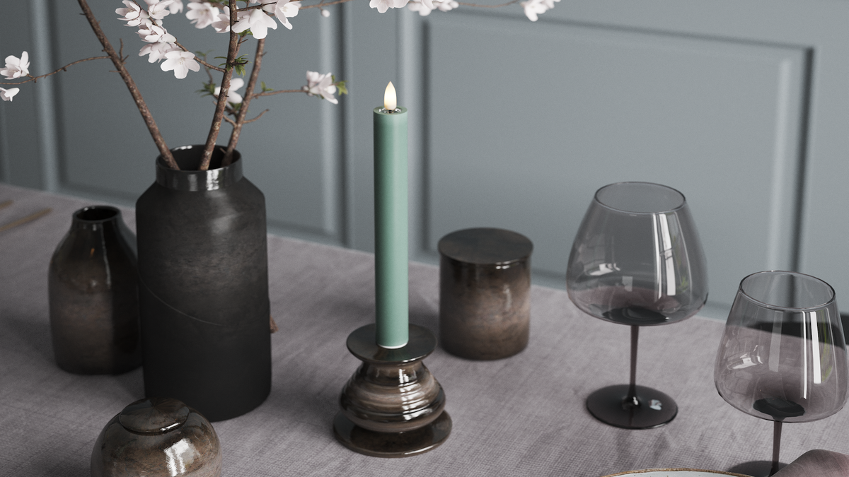 GUIDATO Candela da candelabro Con fiamma a LED realistica