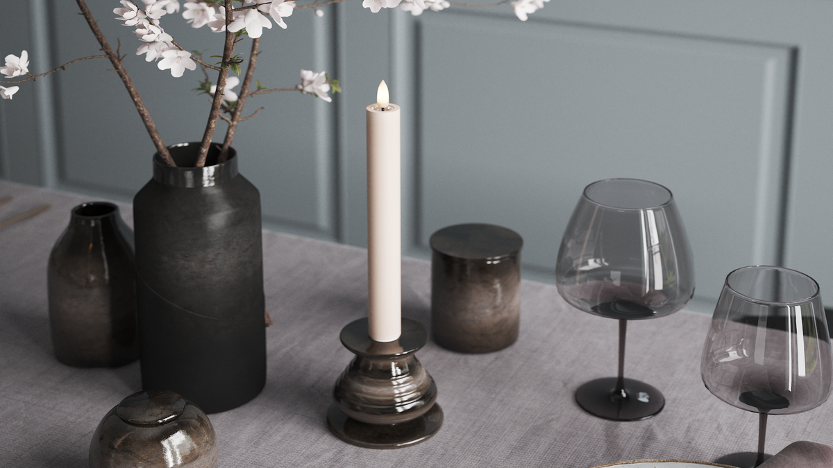 GUIDATO Candela da candelabro Con fiamma a LED realistica