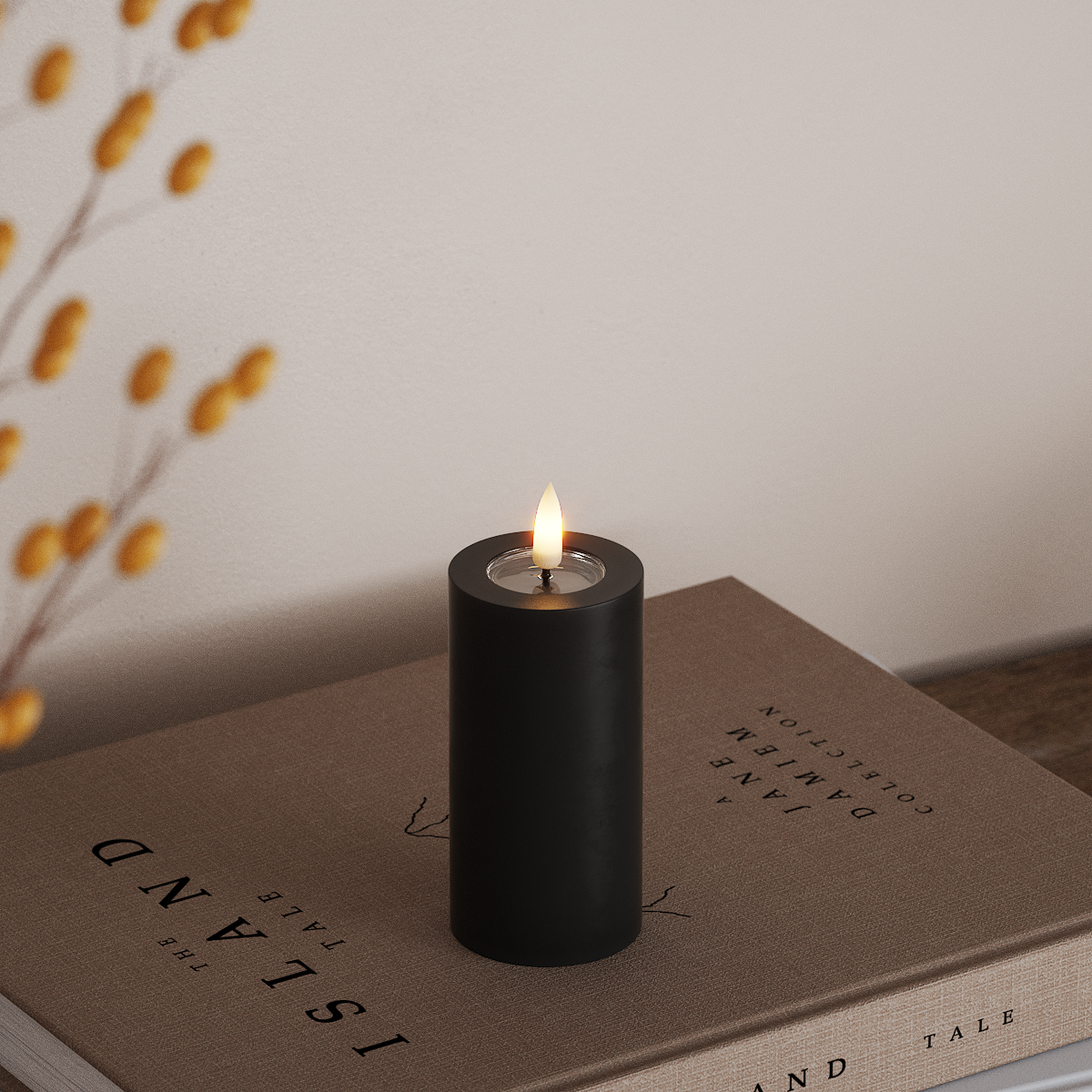 Deluxe Homeart LED plokkvalgusti Ø 5 x 10 cm Must LED-ploki tuli 3