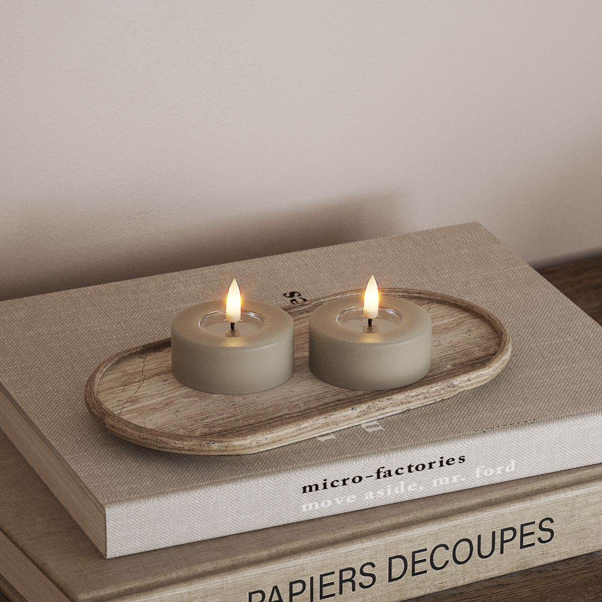 Deluxe Homeart LED Jumbo Fyrfadslys 2 stk. Store Sand LED jumbo fyrfadslys 3