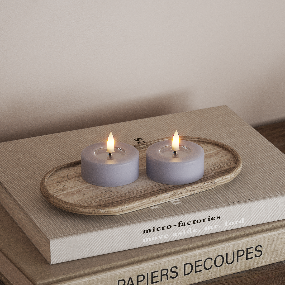 Deluxe Homeart LED Jumbo teeküünlad 2 tk. Suur Tolmune sinine LED jumbo teevalgusti 3