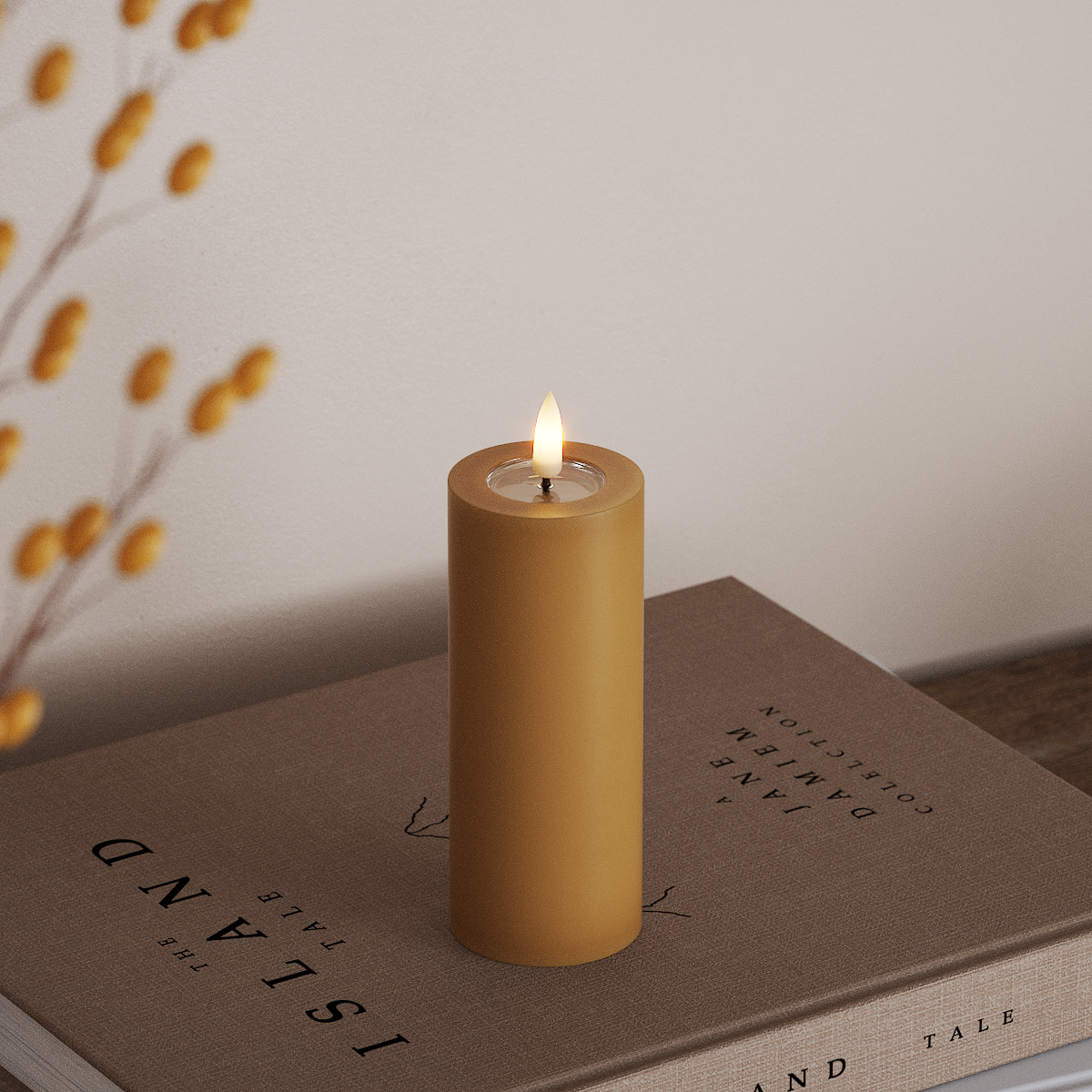 Deluxe Homeart LED Bloklys Ø 5 x 12,5 cm Karry LED bloklys 3