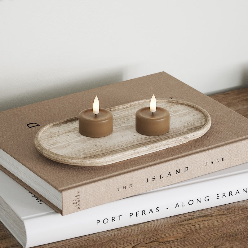 Deluxe Homeart LED Fyrfadslys 2 stk. Karamel