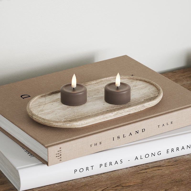 Deluxe Homeart LED Candela tealight 2 pezzi Mocha