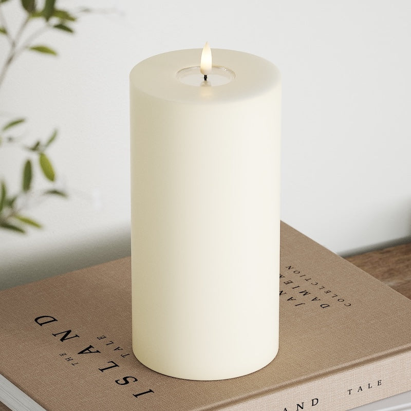 Deluxe Homeart LED Blockljus Ø 10 x 20 cm Kräm