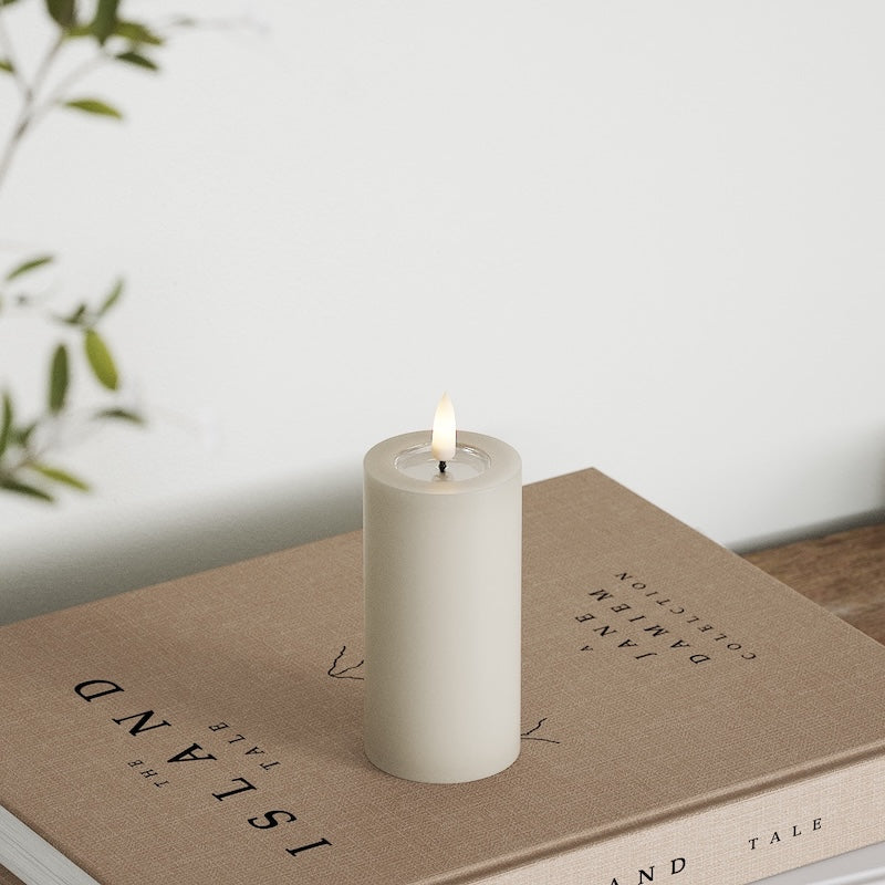 Deluxe Homeart LED Blockljus Ø 5 x 10 cm Sand