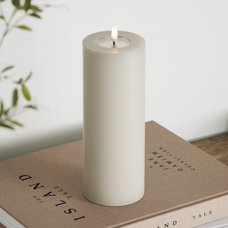 Deluxe Homeart LED Candela a pilastro Ø7,5x20 cm Sabbia