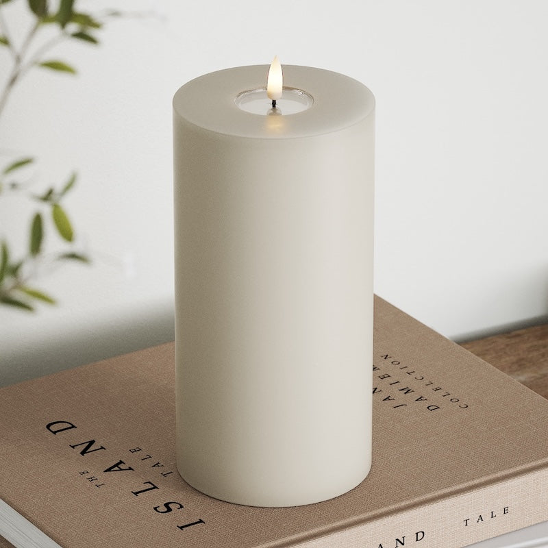 Deluxe Homeart LED blokové světlo Ø 10 x 20 cm Písková