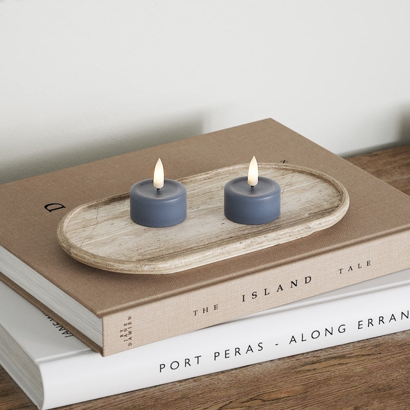 Deluxe Homeart LED Fyrfadslys 2 stk. Isblå