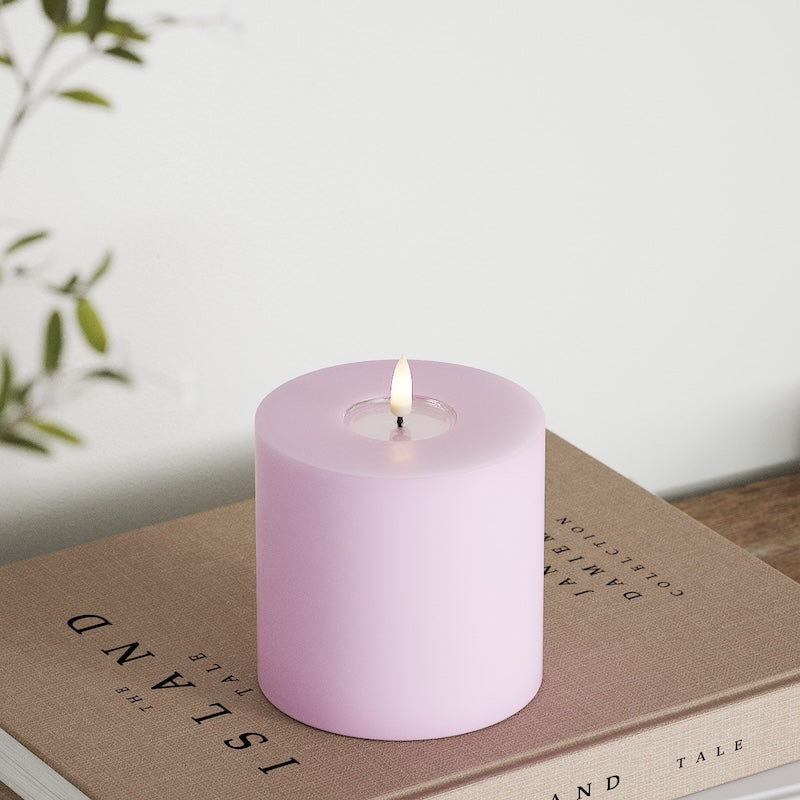 Deluxe Homeart Φωτιστικό μπλοκ LED Ø 10 x 10 cm Λεβάντα