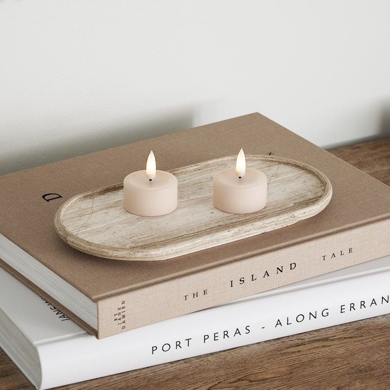 Deluxe Homeart LEDs Vela de chá 2 peças Rosa