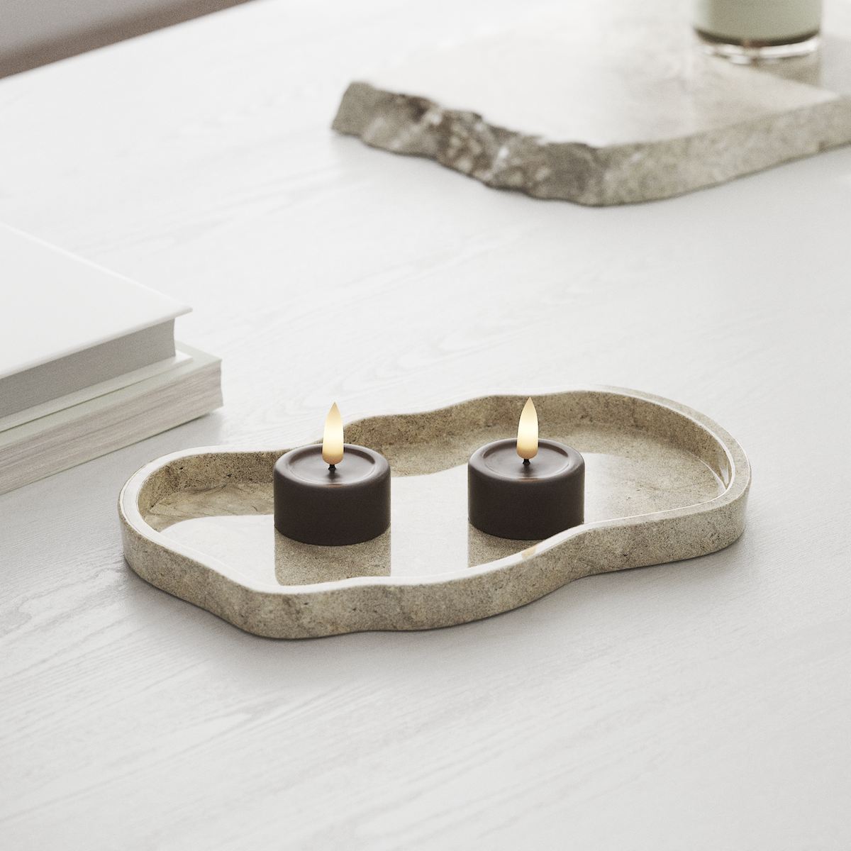 Deluxe Homeart LED Candela tealight 2 pezzi Mocha LED Candela tealight 1