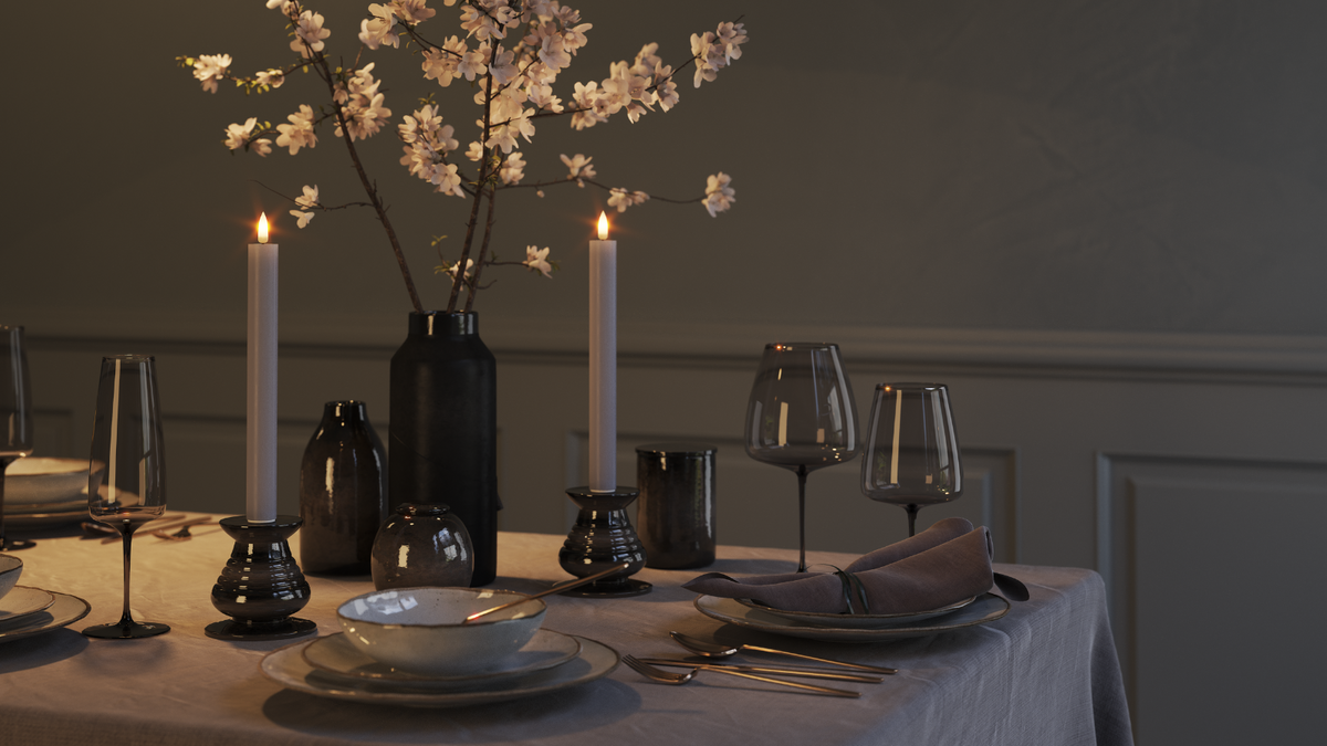 GUIDATO Candela da candelabro Con fiamma a LED realistica