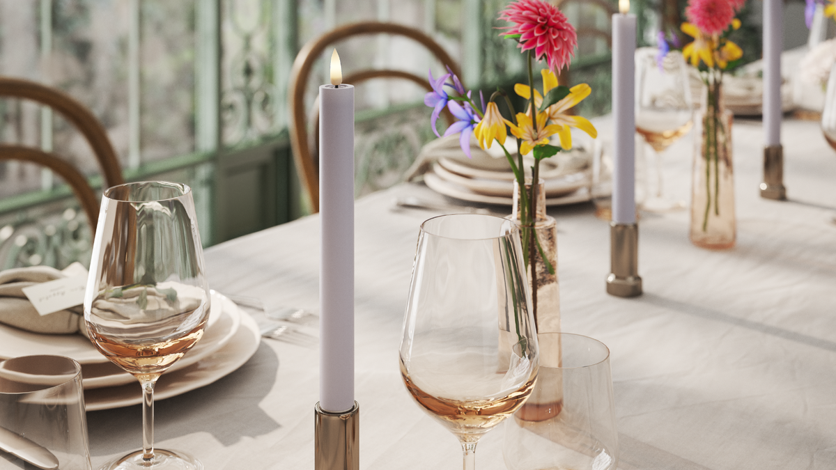 LED realistico Candela da candelabro Con design wetlook ™