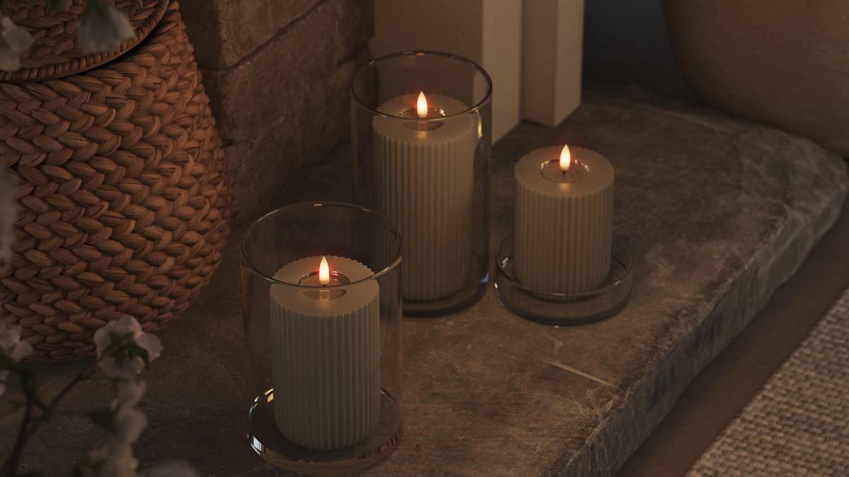LED Form med naturtro LED flamme
