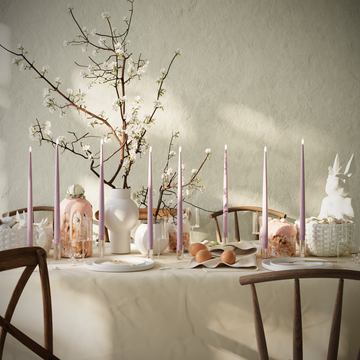 Deluxe Homeart LED-küünlavalguse pakett – Helelilla - 8 tk 38 cm küünlaid pakend 1