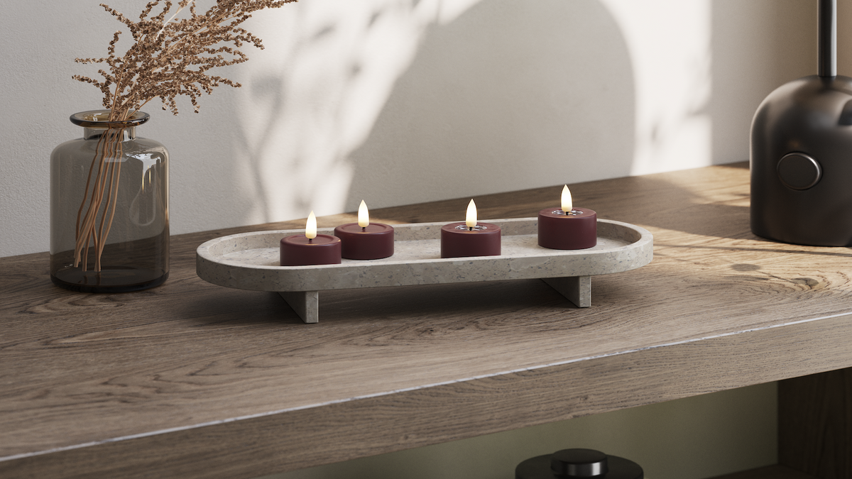 La nazionalità ha guidato il jumbo Candela tealight Con design wetlook ™