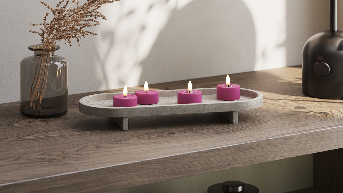 LED de vida real Vela de chá Com design wetlook ™