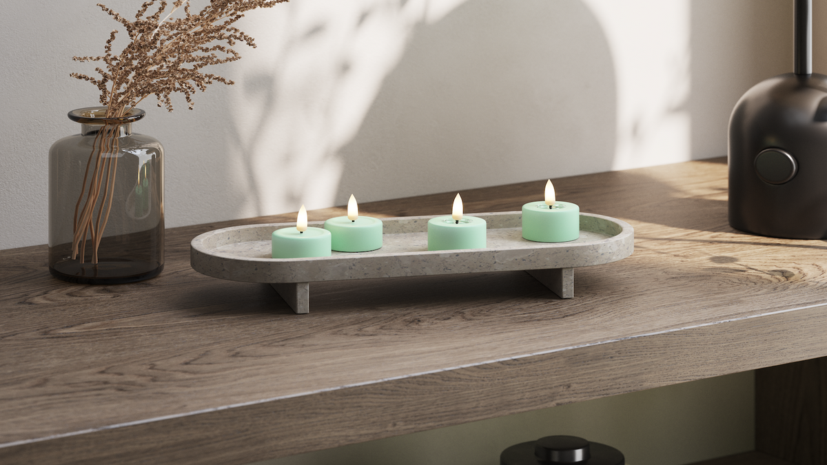 LED realistico Candela tealight Con design wetlook ™