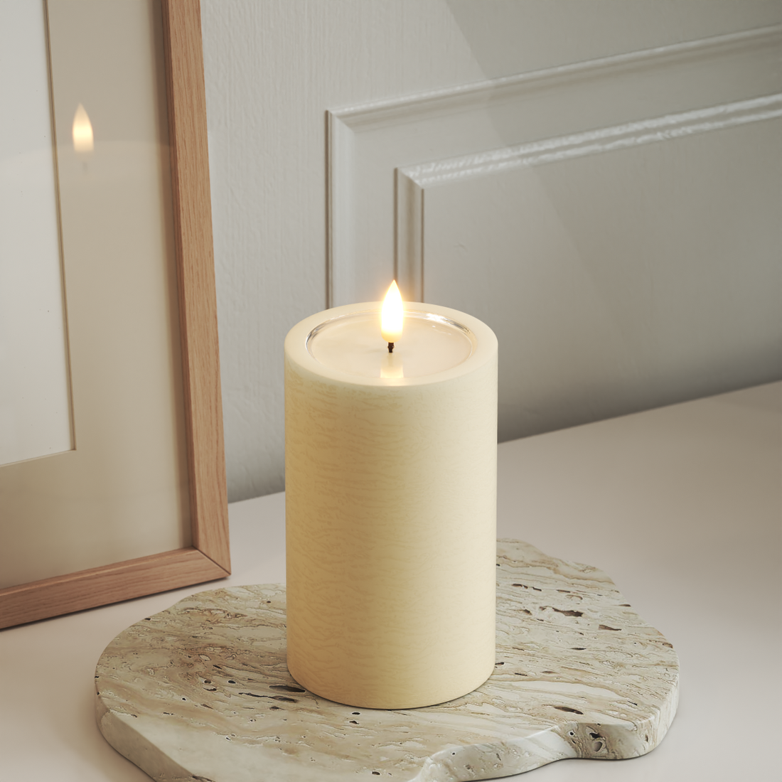 Deluxe Homeart Unique LED blokové světlo D 7,5 x 12,5 cm Krémová unique blokové světlo 3
