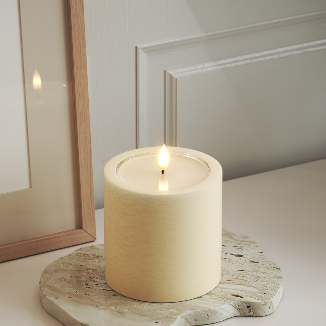 Deluxe Homeart Unique LED blokové světlo D 10 x 10 cm Krémová unique blokové světlo 3